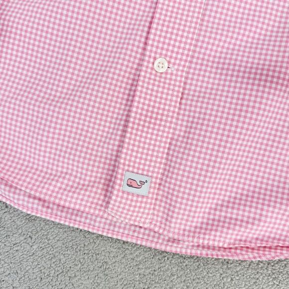 Vineyard Vines Performance Classic Fit Murray Shirt Gingham Check Pink White - Picture 5 of 11